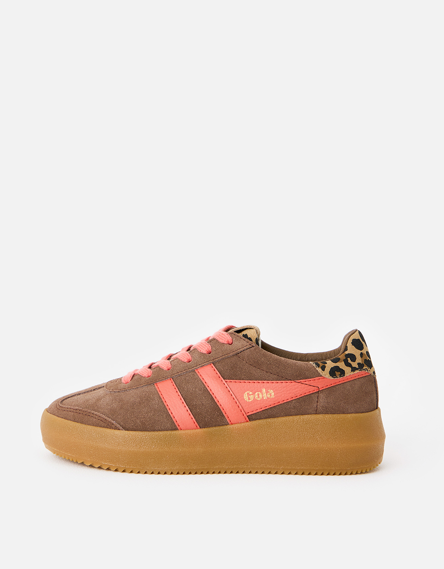 Gola x OB Exclusive Athena Brown & Coral Pink Trainers